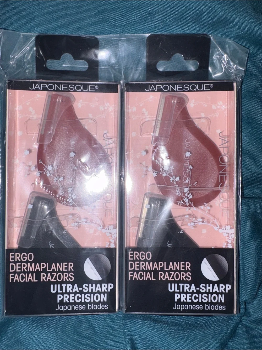 JAPONESQUE Ergo Dermaplaner Facial Razor - Rose Gold/Black (Set of 4)